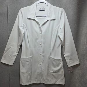 White Cross Marvella Lab Coat 2418 Womens XXS White Uniform‎ Hospital Medical